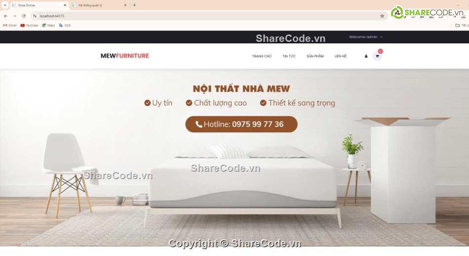 website nội thất,web kinh doan nội thất,code bán nội thất,nội thất